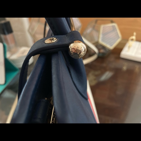 Strathberry Navy, Red, and White Tote Bag - Picture 5 of 16